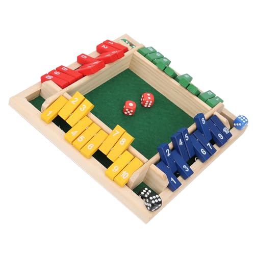 Ghzste Deluxe Shut The Box Das Würfelspiel aus Holz Würfelspiel Mathespiel Holzbrett Mathespiele für die ganze Familie aus Holz, für den Tisch, für Erwachsene und Kinder, 2–4 Spieler von Ghzste