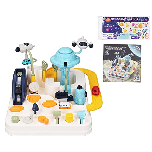 Ghzste Kinder-Rennstreckenauto-Abenteuerspielzeug für Kleinkinder, Pädagogisches Weltraumthema, Pädagogisches Puzzle-Autostrecken-Spielset für Kleinkinder von Ghzste