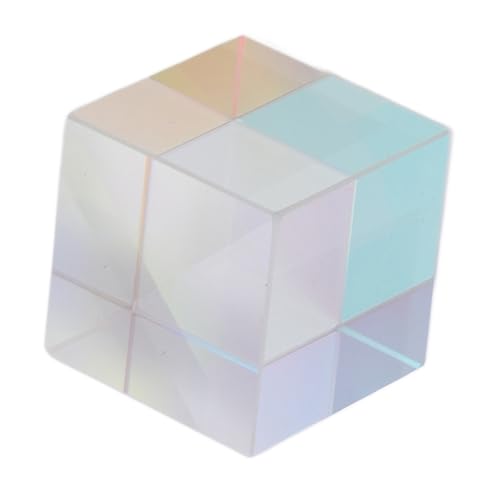 Ghzste RGB -Dispersion Prisma Cube Sun Catcher, Kaleidoscope Farbglaswürfel für Sensorische Spielzeugunterhaltung (15 * 15 * 15MM) von Ghzste