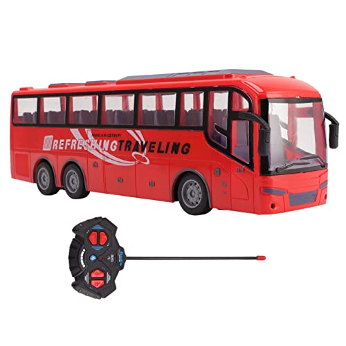 RC-Bus-Spielzeug, 1/30 RC-Truck-Fernbedienungsbus, Elektrische Drahtlose Simulation, Großes RC-Bus-Spielzeug mit Fernbedienung (Rote Reise) von Ghzste