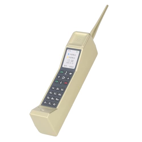 Vintage 80er Jahre Mobiltelefon, Retro -Mobiltelefon -Requisinen -Simulationsmodell, Fotografische Ornament für Wohnkultur, Klassischer Design Kunststoffkörper (Golden) von Ghzste