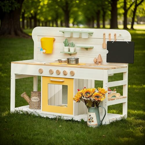 Matschküche Kinder Outdoor-Küche Matschküche aus Holz für Kinder von 3-8 Jahren Outdoorküche aus Tannenholz mit abnehmbarem Waschbecken & Wassertank & Herd Matschküche Kinder Outdoor-Küche Matschküche aus Holz für Kinder von 3-8 Jahren Outdoorküche aus Tannenholz mit abnehmbarem Waschbecken & Wassertank & Herd von Giant bean