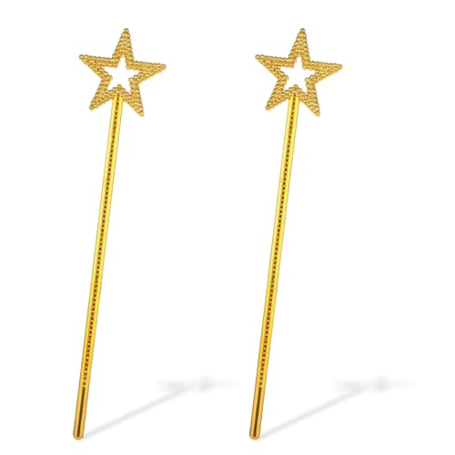 Giantree Zauberstab Prinzessin-Stab, Feenstab Stern Gold Glitzer, Glitzer Kinder Zauberstab für Mädchen Kinderzauberstäbe zum Kostüm Requisiten Cosplay Dekoration von Giantree