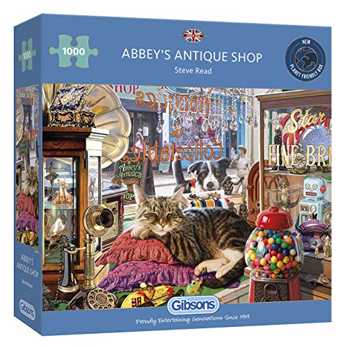 Gibsons G6303 Pampered Pussycat Abbey's Antique Shop Puzzle mit 1000 Teilen, verschieden von Gibsons