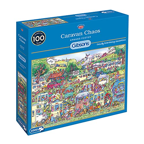 Gibsons GIBG6258 Caravan Chaos Puzzle (1000 Teile) von Gibsons