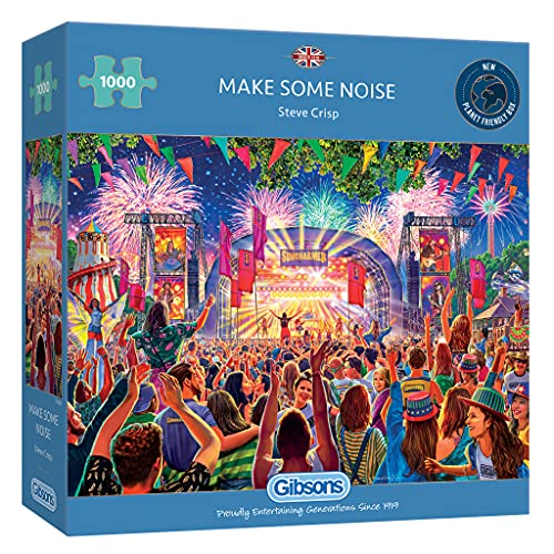 Gibsons G6322 Make Some Noise 1000 Teile Nachhaltiges Puzzle Premium 100% Recyclingbrett | Tolles Geschenk für Erwachsene Spiele, verschieden von Gibsons