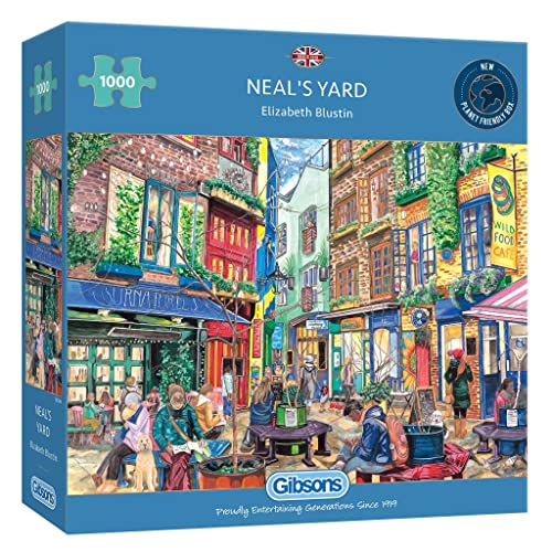 Neal's Yard | 1000 Teile Puzzle, London-Puzzle, nachhaltiges Puzzle für Erwachsene, 100% recyceltes Premium-Karton, tolles Geschenk für Erwachsene, Gibsons Games von Gibsons