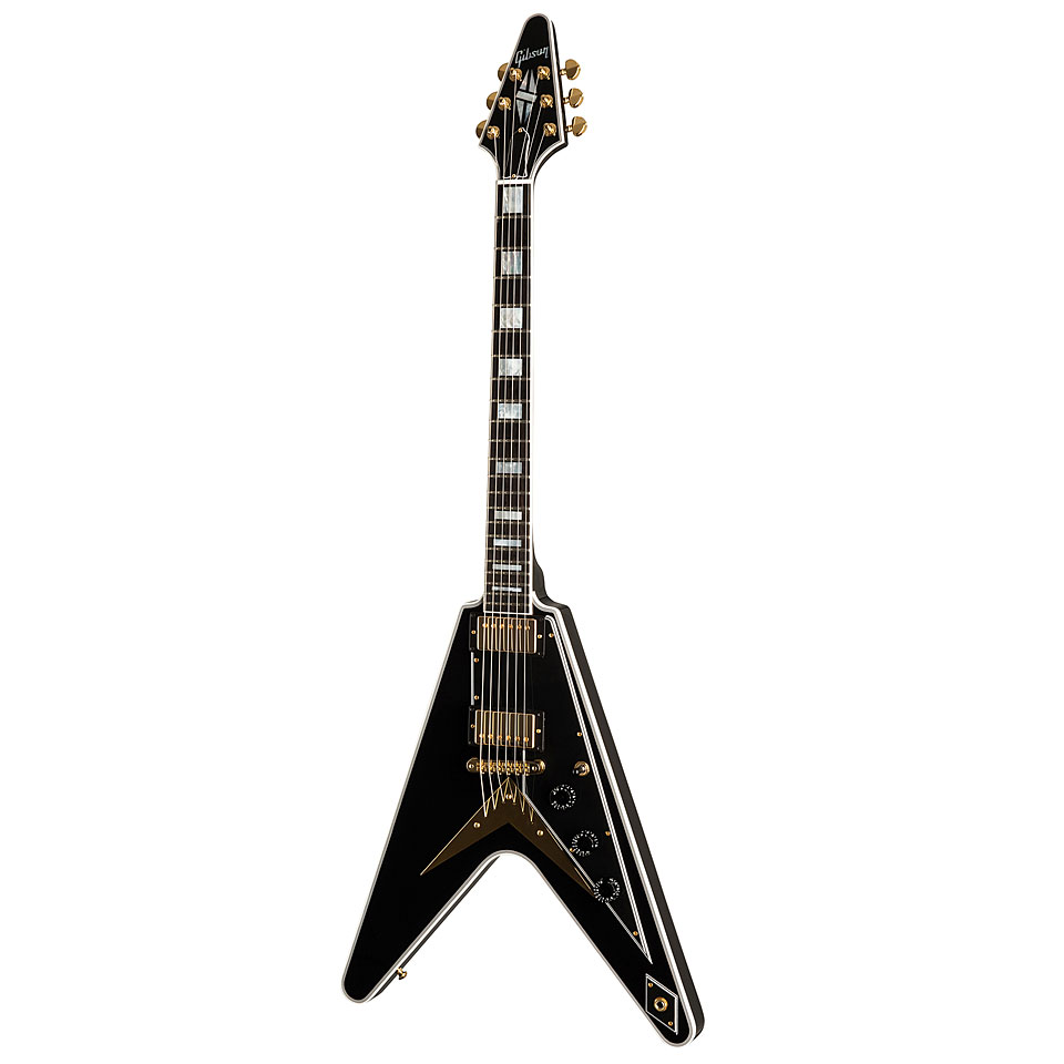 Gibson Custom Shop Flying V Custom Ebony E-Gitarre von Gibson