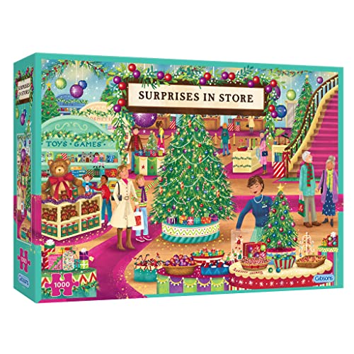 Surprises in Store 1000 Teile Puzzle | Weihnachtspuzzle | Nachhaltiges Puzzle für Erwachsene | Premium 100% recyceltes Brett | Tolles Geschenk für Erwachsene | Gibsons Games von Gibsons