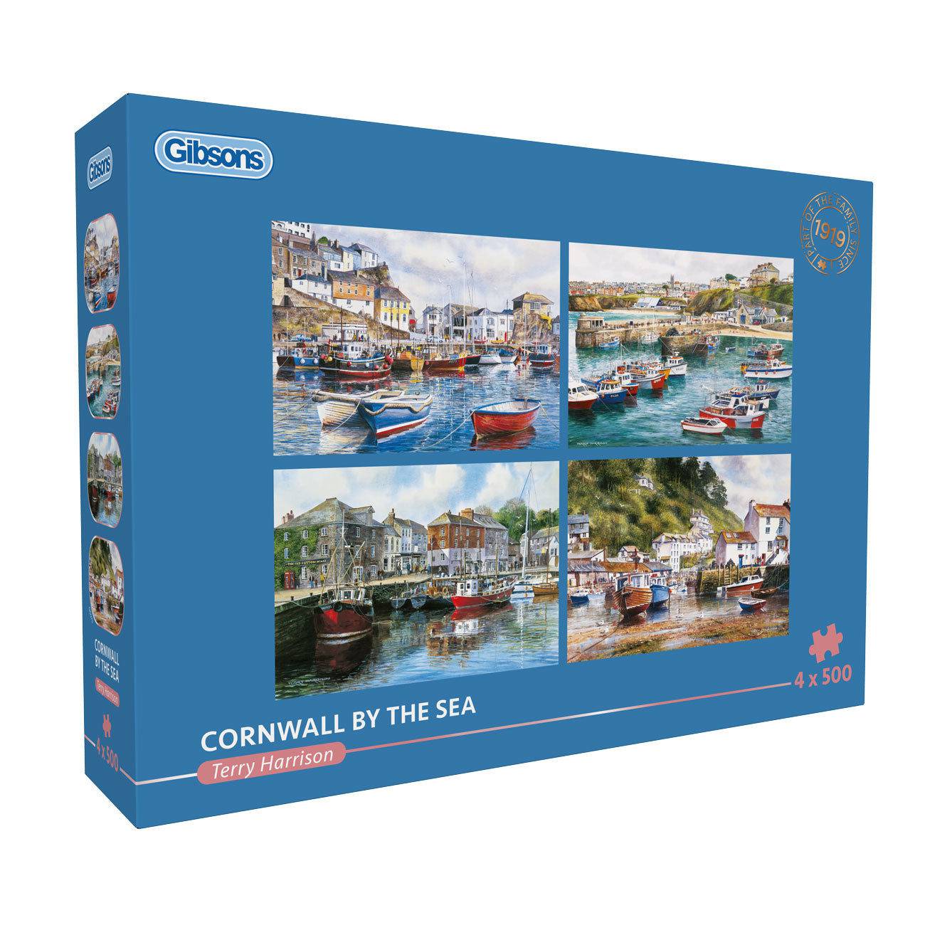 Gibsons Puzzle 4 x 500 Teile - Cornwall by the Sea - Gibsons Puzzle 4 x 500 Teile - Cornwall by the Sea - von Gibsons Puzzle