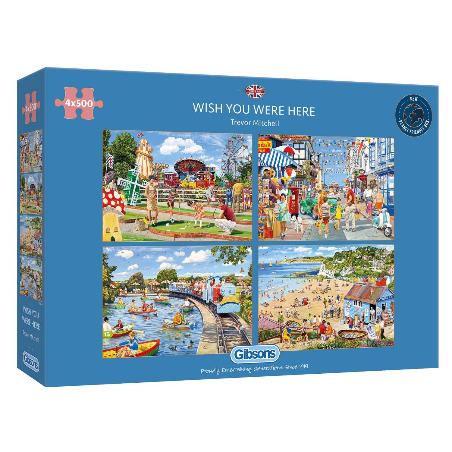 Gibsons Puzzle 4 x 500 Teile - Wish You Were Here - Gibsons Puzzle 4 x 500 Teile - Wish You Were Here - von Gibsons Puzzle
