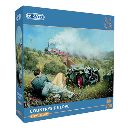 Countryside Love, 500 Teile Puzzle, nostalgisches Puzzle, nachhaltiges Puzzle, 100 % recyceltes Premium-Karton, tolles Geschenk für Erwachsene, Gibsons Games von Gibsons