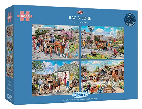 Gibson Games Rag & Bone Puzzles 4 x 500 Tiele von Gibsons