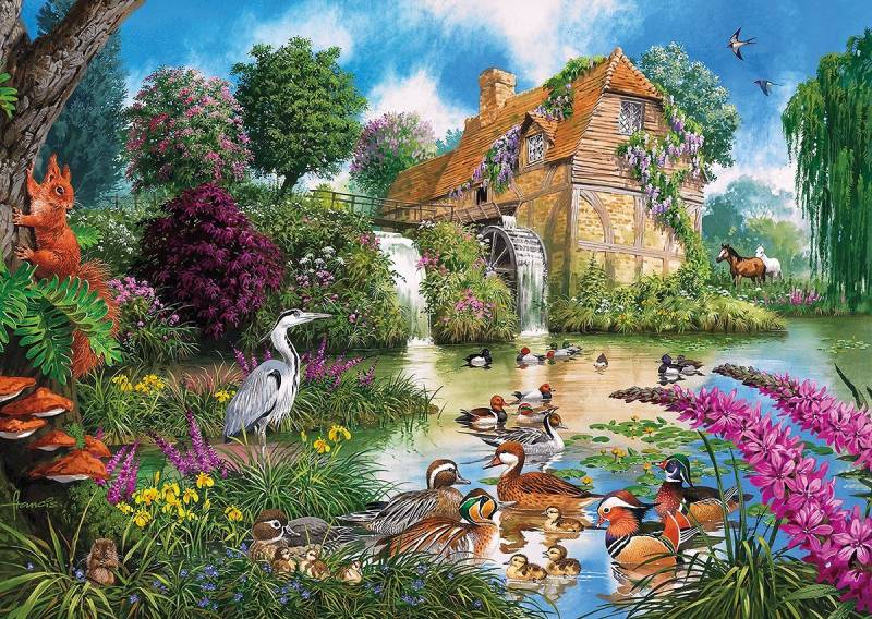 Gibsons 4 Puzzles - John Francis: Flora und Fauna 500 Teile Puzzle Gibsons-G5025 von Gibsons