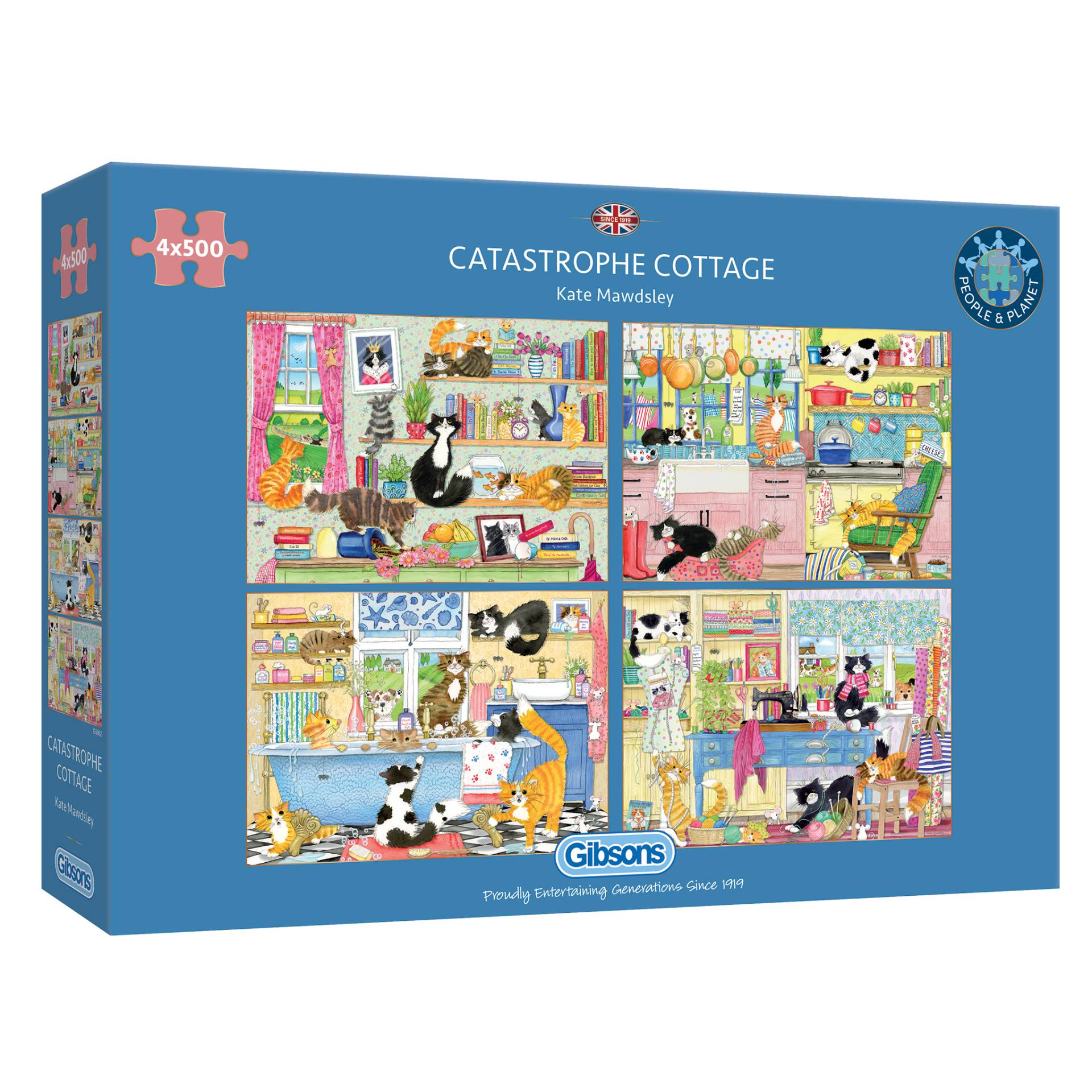 Gibsons 4 Puzzles - Katastrophen-Cottage 500 Teile Puzzle Gibsons-G5062 von Gibsons