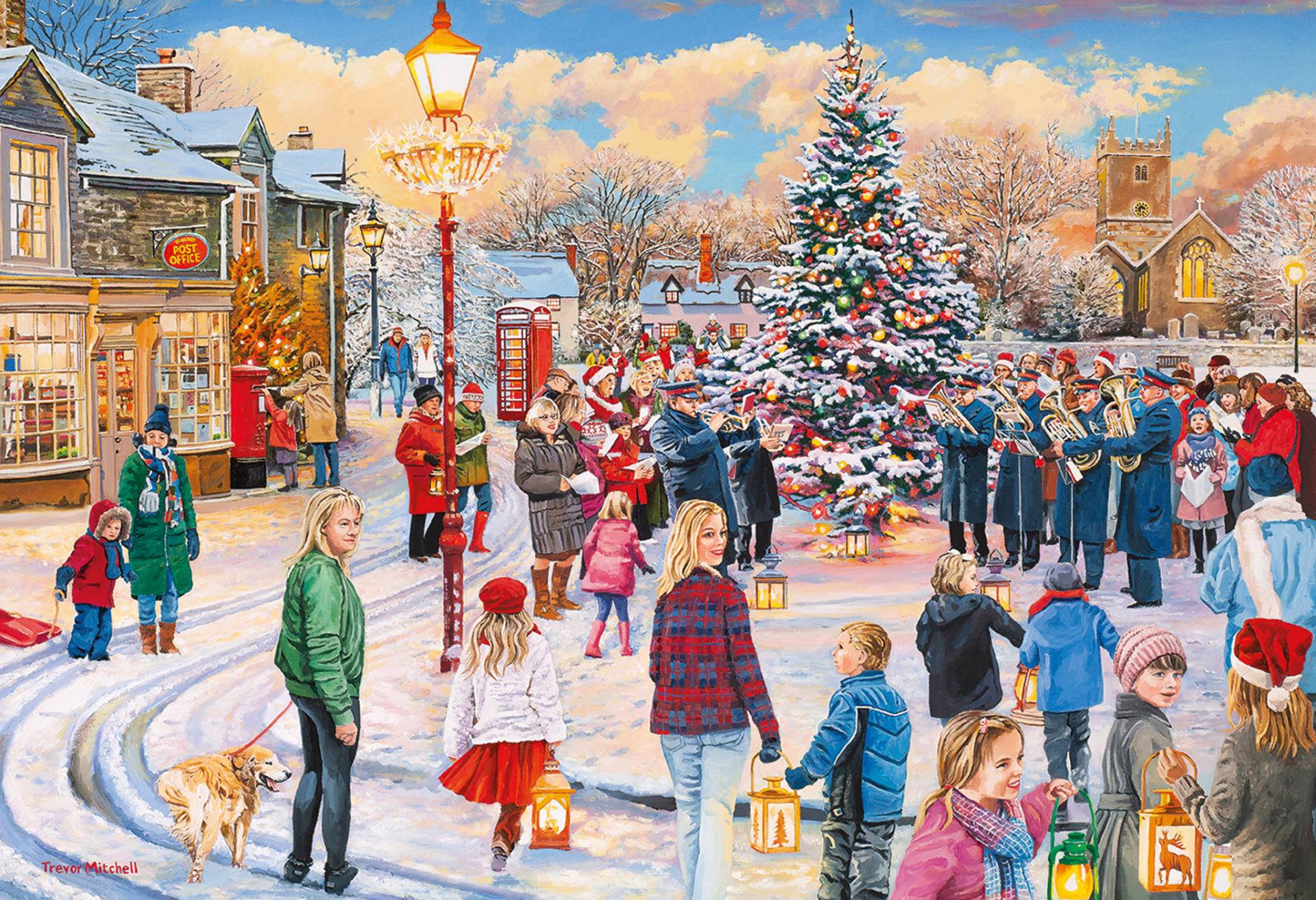 Gibsons 4 Puzzles - Trevor Mitchell - Village Celebrations 500 Teile Puzzle Gibsons-G5051 von Gibsons