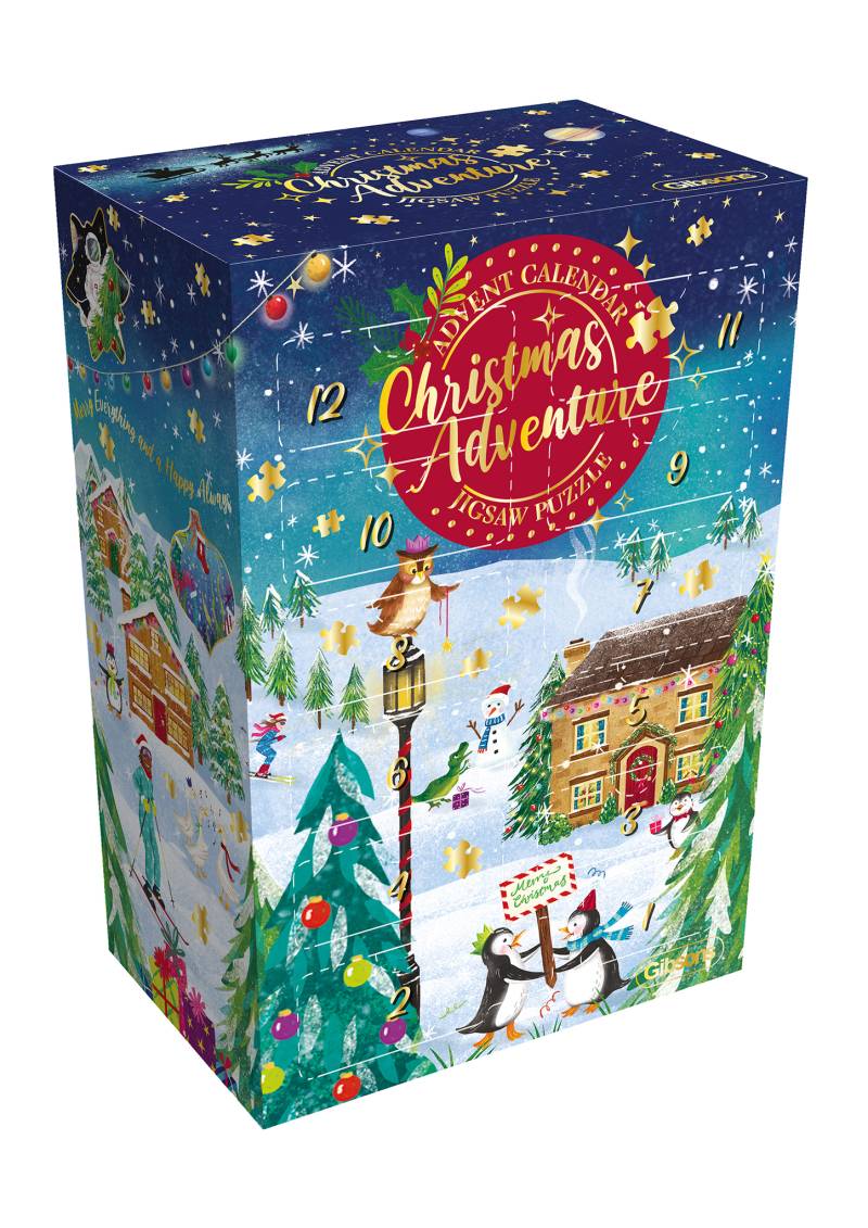 Gibsons Adventskalender 60 Teile Puzzle Gibsons-G9510 von Gibsons