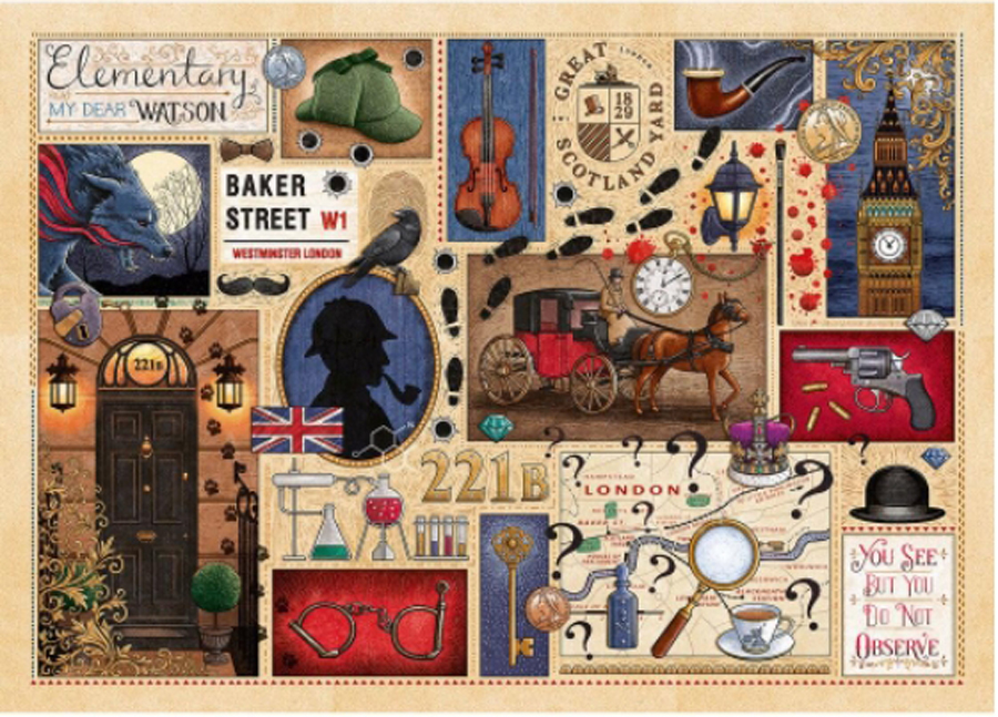 Gibsons Book Club: Sherlock Holmes 1000 Teile Puzzle Gibsons-G7112 von Gibsons