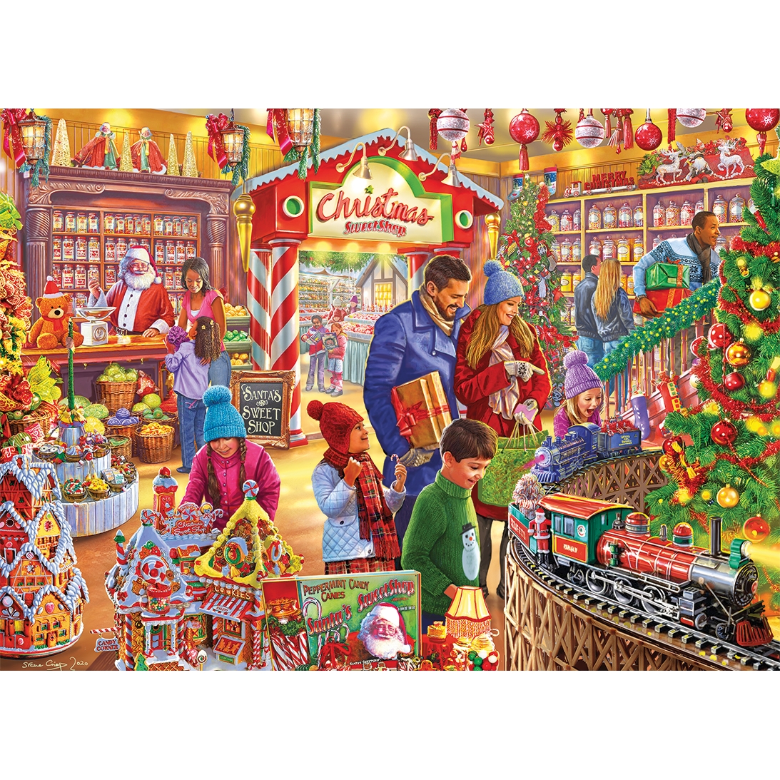 Gibsons Der Süßwarenladen vom Weihnachtsmann 1000 Teile Puzzle Gibsons-G6416 von Gibsons