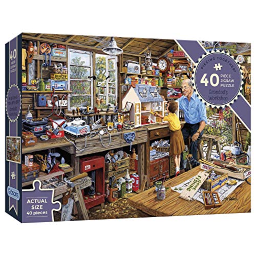 Grandad's Workshop | 40 XXL-Teile-Puzzle | Demenz-Puzzle | extra großes Puzzle für Alzheimer | hochwertiges 100% recyceltes Brett | Geschenk für ältere Großeltern | Gibsons Games von Gibsons