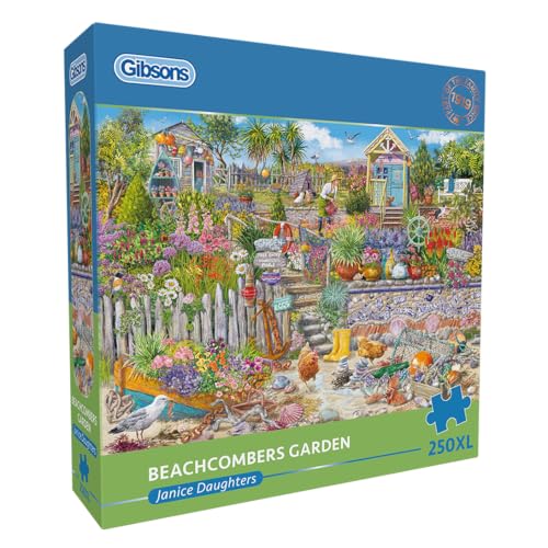 Gibsons Beachcomber's Garden 250XL Puzzleteile | Schönes buntes Puzzle, extra großes Puzzle, für Erwachsene, nachhaltiges Premium, 100% recyceltes Brett, tolles Geschenk für Erwachsene, Gibsons Spiele von Gibsons