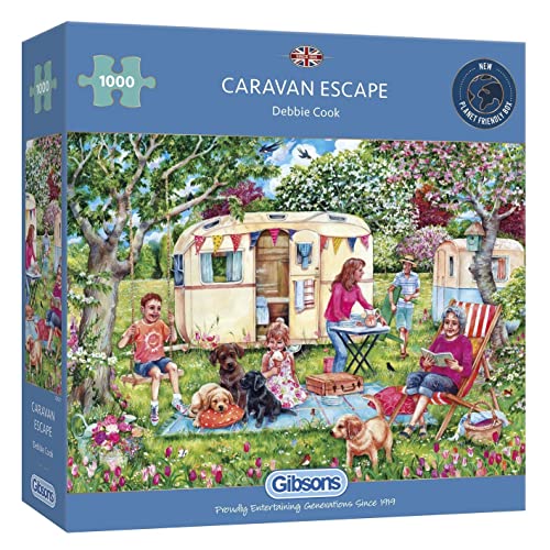 Caravan Escape 1000 Teile Puzzle | Nachhaltiges Puzzle für Erwachsene | 100% recyceltes Premiumbrett | Tolles Geschenk für Erwachsene | Gibsons Games von Gibsons