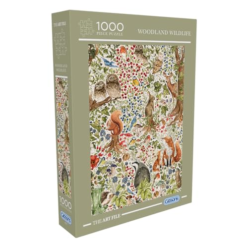 Gibsons G7217 Vs The Art File – Woodland Wildlife Tierwelt – Puzzle 1000 Teile aus recyceltem Karton von Gibsons