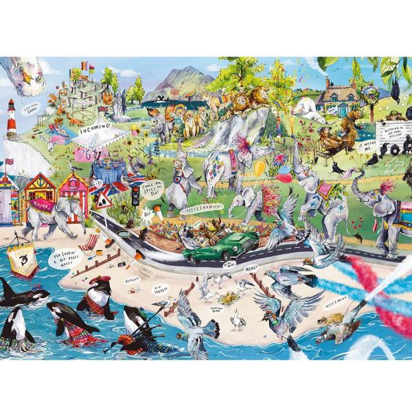 Gibsons Tiergruppen zum Totlachen 1000 Teile Puzzle Gibsons-G7138 von Gibsons