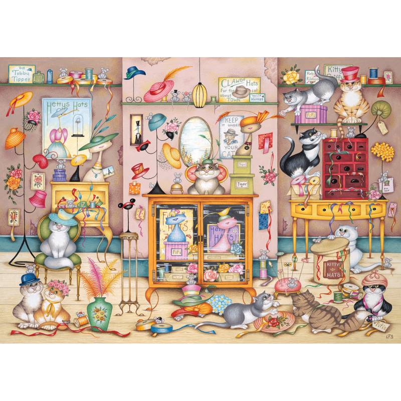 Gibsons Hettys Hüte 500 Teile Puzzle Gibsons-G3149 von Gibsons