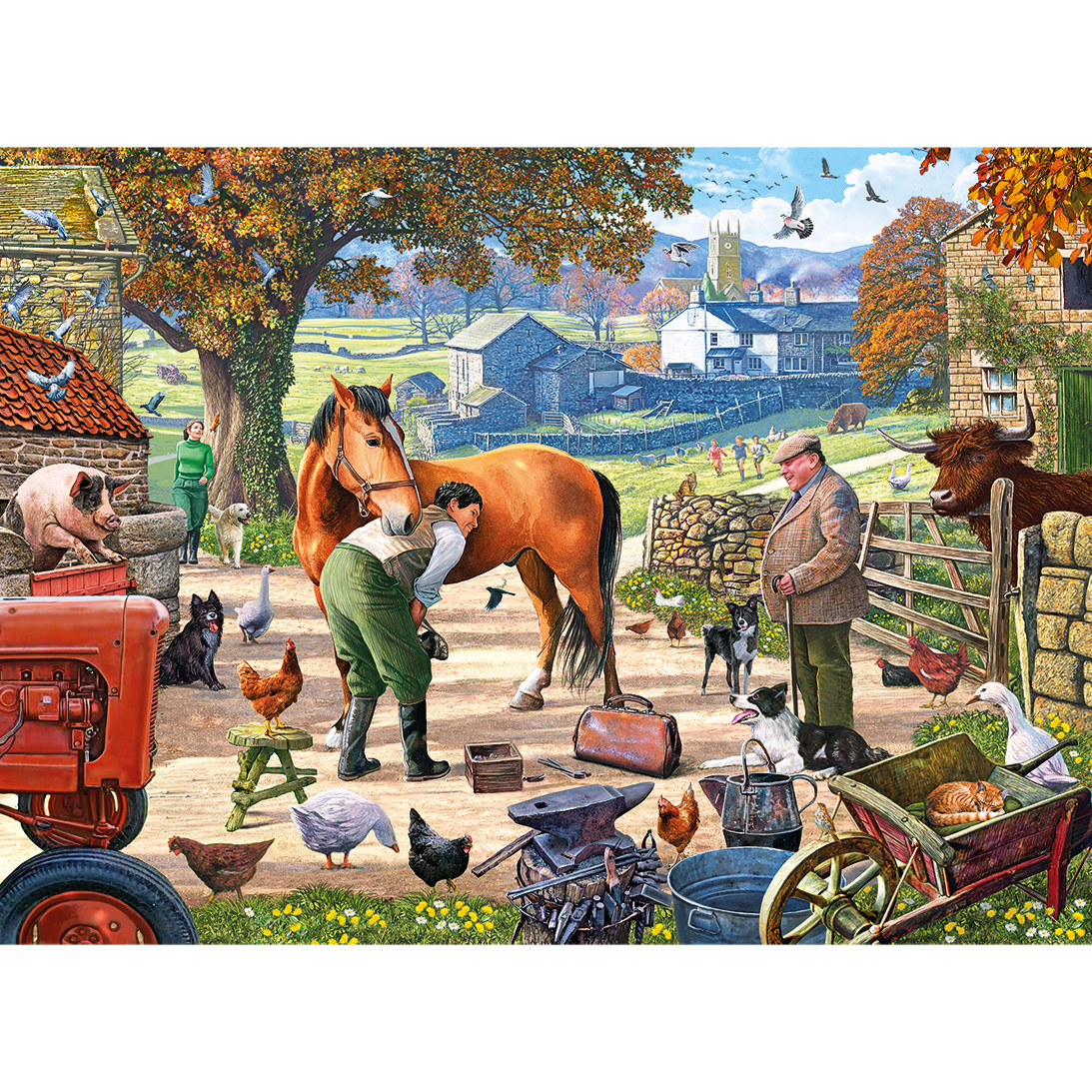 Gibsons Hufschmied auf dem Bauernhof 500 Teile Puzzle Gibsons-G3154 von Gibsons