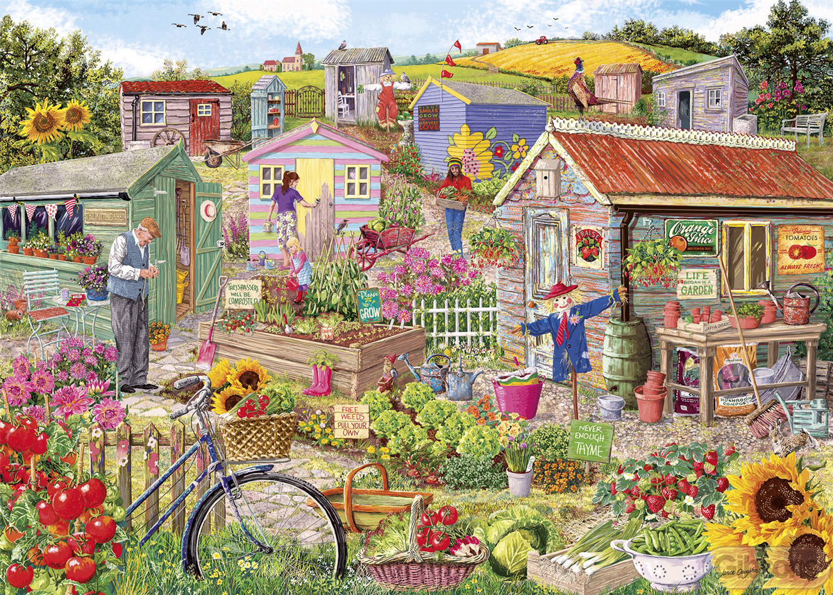 Gibsons Life on the Allotment 1000 Teile Puzzle Gibsons-G6334 von Gibsons