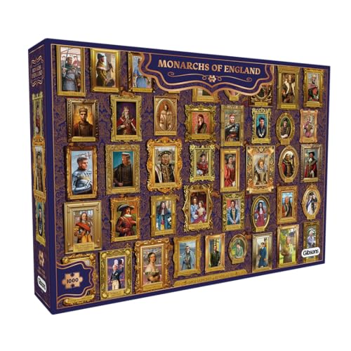 Gibsons Monarchs of England 1000 Teile Puzzle für Erwachsene | Königinnen Englische Königin Krone herausfordernd pädagogisch farbenfroh nachhaltiges Premium-Puzzle 100% recyceltes Brett | Tolles Gibsons Monarchs of England 1000 Teile Puzzle für Erwachsene | Königinnen Englische Königin Krone herausfordernd pädagogisch farbenfroh nachhaltiges Premium-Puzzle 100% recyceltes Brett | Tolles von Gibsons
