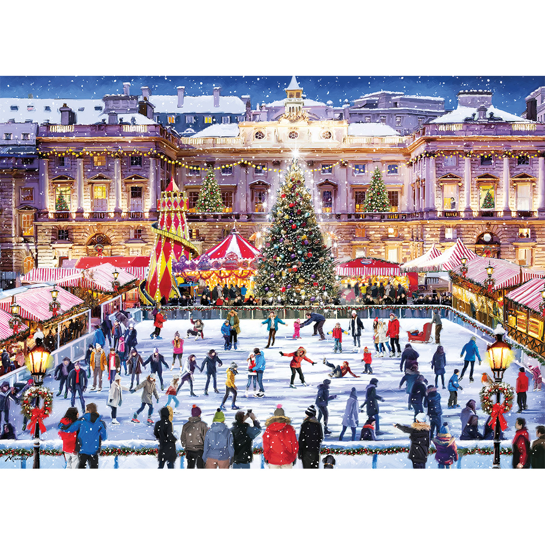 Gibsons Schlittschuhlaufen im Somerset House 1000 Teile Puzzle Gibsons-G6419 von Gibsons