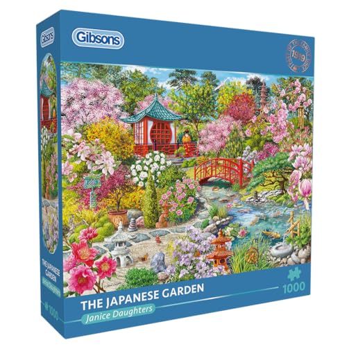 Gibsons The Japanese Garden, 1000 Teile Puzzle, schöne japanische Pagode, buntes Kunstwerk-Puzzle für Erwachsene, nachhaltiges Premium-Paket, 100 % recyceltes Brett, tolles Geschenk, Gibsons Games von Gibsons