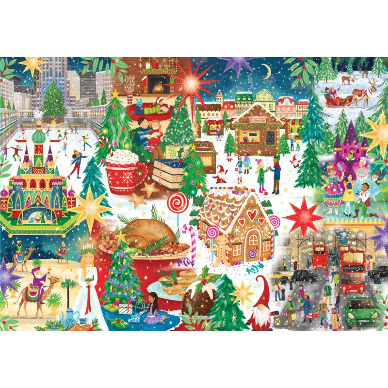 Gibsons Weihnachten auf der ganzen Welt 500 Teile Puzzle Gibsons-G3609 von Gibsons