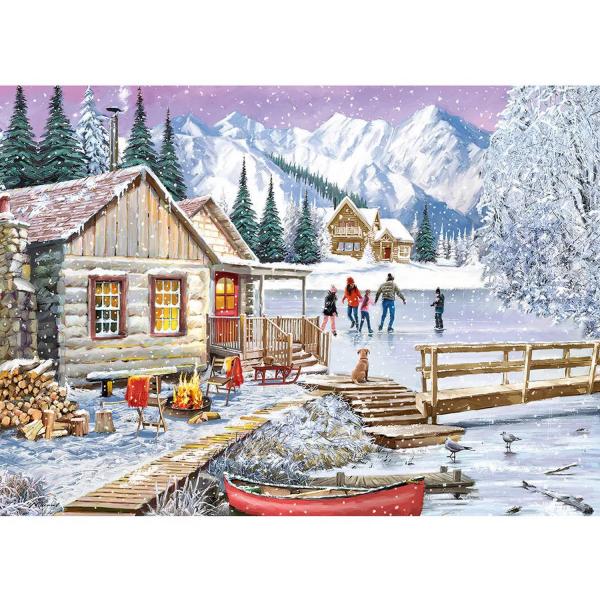 Gibsons Winter in der Hütte 1000 Teile Puzzle Gibsons-G6382 von Gibsons