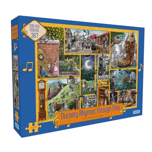 Kinderreime durch die Zeit, 1000 Teile Puzzle, Literarisches Puzzle, nachhaltiges Puzzle für Erwachsene, 100 % recyceltes Premium-Karton, tolles Geschenk für Erwachsene, Gibsons Games von Gibsons