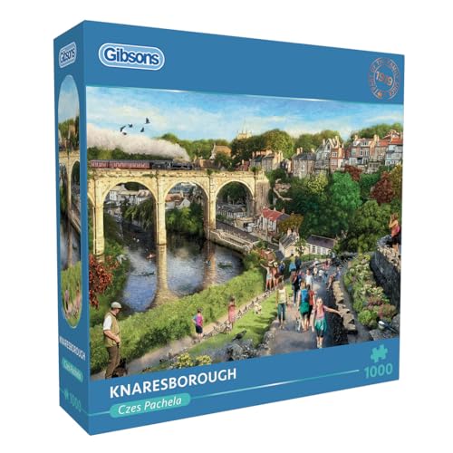 Knaresborough 1000 Teile Puzzle, Großbritannien-Puzzle, nachhaltiges Puzzle für Erwachsene, 100 % recyceltes Premium-Karton, tolles Geschenk für Erwachsene, Gibsons Games von Gibsons