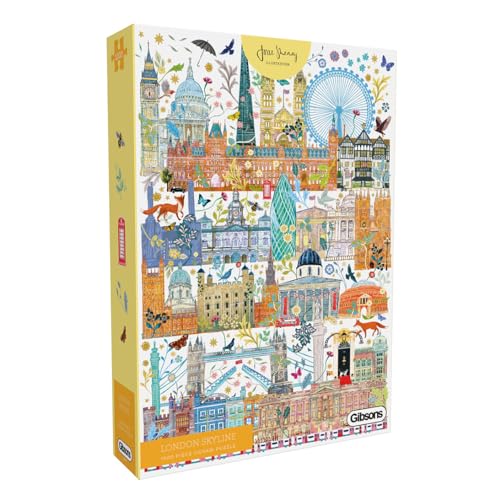 London Skyline, 1000 Teile Puzzle, Großbritannien-Puzzle, nachhaltiges Puzzle für Erwachsene, 100 % recyceltes Premium-Karton, tolles Geschenk für Erwachsene, Gibsons Games von Gibsons