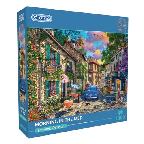 Gibsons 1000-teiliges Puzzle 'Morgen im Mittelmeer' - Mediterranes Scenic Puzzle für Erwachsene, 100% recycelter Premium-Karton, 1 Set, 1000 Teile, Frustfreie Verpackung von Gibsons