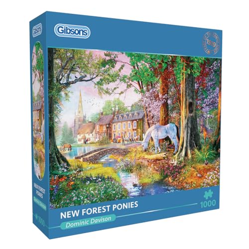 New Forest Ponies 1000 Teile Puzzle, Natur-Puzzle, nachhaltiges Puzzle, 100 % recyceltes Premium-Paket, tolles Geschenk für Erwachsene, Gibsons Games von Gibsons