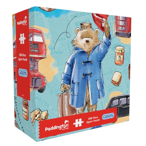 Paddington | 500 Teile Geschenkpuzzle | Klassischer Charakter | Nachhaltiges Familienpuzzle | 100% recyceltes Premium-Puzzle | Tolles Geschenk für Erwachsene und Kinder | Gibsons Games von Gibsons