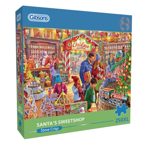 Santa's Sweet Shop | 250XL Teile Puzzle | Weihnachtspuzzle | Gibsons Games B-Corp zertifiziert von Gibsons