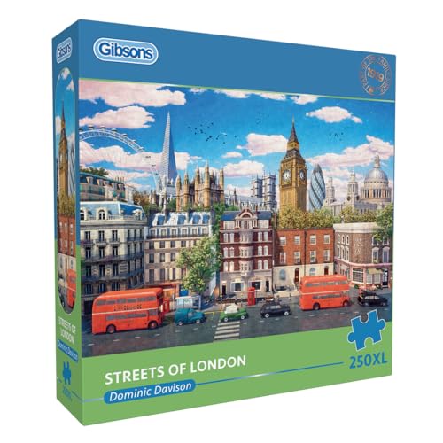 Streets of London 250XL Puzzle, Britain-Puzzle, extragroßes Puzzle, 100 % recyceltes Premium-Puzzle für Erwachsene, tolles Geschenk für Erwachsene, Gibsons Games, G2726 von Gibsons