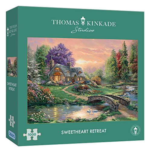 Sweetheart Retreat 1000 Teile Puzzle für Erwachsene | Thomas Kinkade | Nachhaltiges Puzzle für Erwachsene | Premium 100% recyceltes Brett | Tolles Geschenk für Erwachsene | Gibsons Spiele von Gibsons