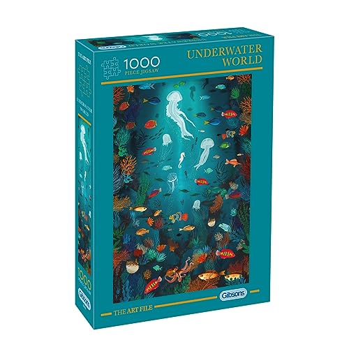 Die Kunstdatei Unterwasserwelt | 1000 Teile Puzzle | Herausforderndes schönes Ozean Meeresalife-Korallenriff | Nachhaltiges Puzzle für Erwachsene | 100% recyceltes Premium-Karton | Tolles Geschenk | von Gibsons