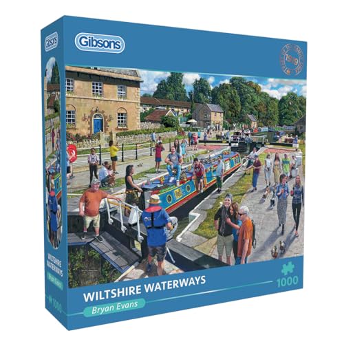 Wiltshire Waterways 1000 Teile Puzzle, Brisish Canal Puzzle, nachhaltiges Puzzle für Erwachsene, 100 % recyceltes Premium-Karton, tolles Geschenk für Erwachsene, Gibsons Games von Gibsons