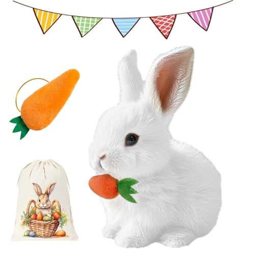 Bunny Pal, Sherum Bunny, Bunny Mein Realistisches Kaninchen, Hasen Roboter, Interaktiver Bunny Pal - Springen, Zucken, Ohrenschütteln, Ostergeschenke für Kinder (C) von Gienslru