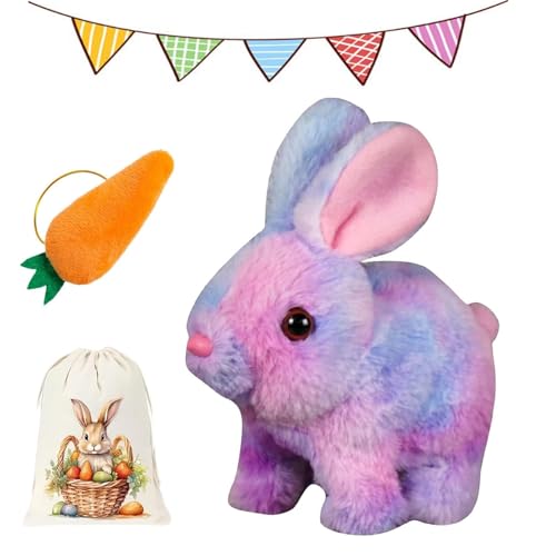 Bunny Pal, Sherum Bunny, Bunny Mein Realistisches Kaninchen, Hasen Roboter, Interaktiver Bunny Pal - Springen, Zucken, Ohrenschütteln, Ostergeschenke für Kinder (E) von Gienslru