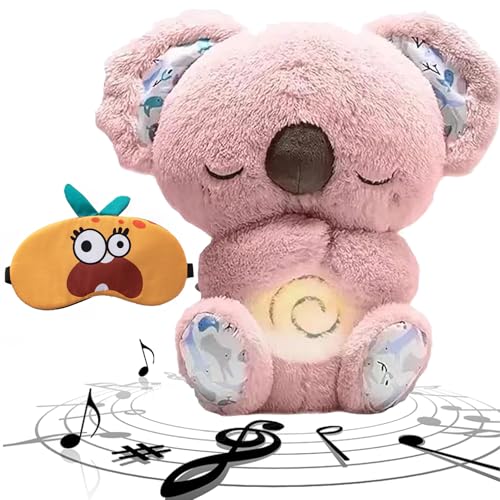 Gienslru Breathing Stuffed Animal, Mush Plushies for Anxiety and Sleep, Evora Anxiety Relief Koala, Breathing Mush Plushies, Stitch Breathing Buddy for Anxiety, Portable Plush Evora Toy (1 Pcs Pink) von Gienslru